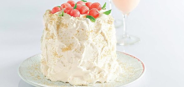 Свежий арбузный торт