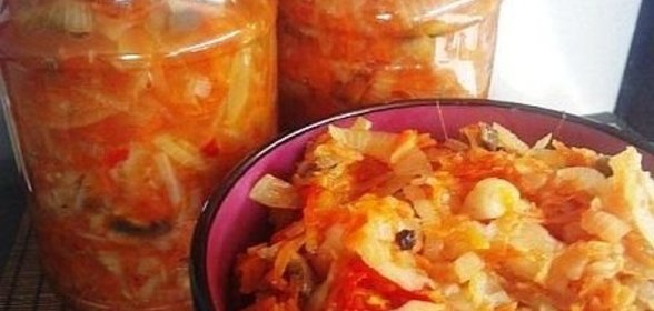 Вкусная солянка из капусты на зиму