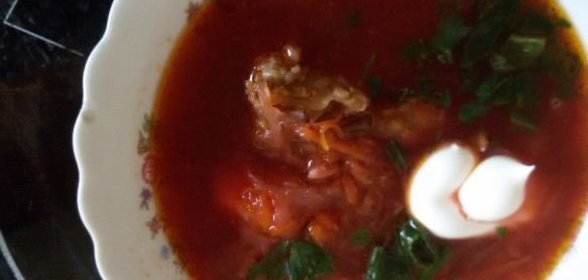 Борщ с квашеной капустой