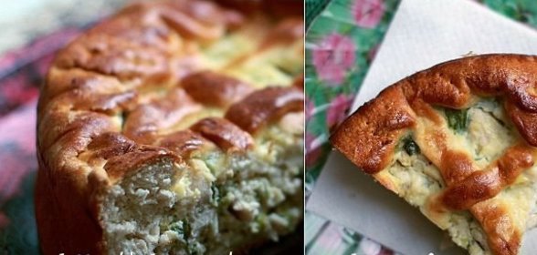 Яблочный пирог с орехами и финиками