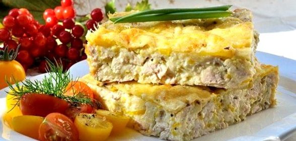 Запеканка из кабачков с фаршем