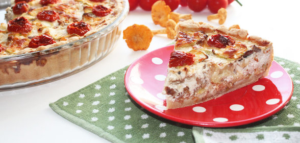 Мясной пирог с овощами и лисичками или киш в горошек!