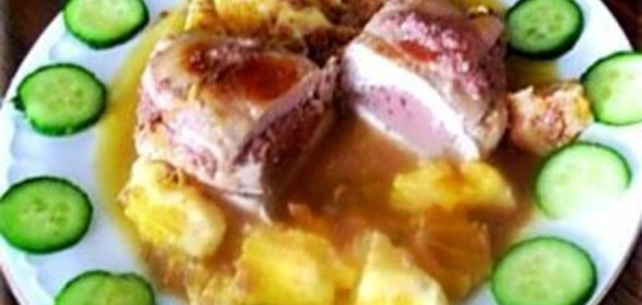 Куриные грудки фаршированные печёночным паштетом