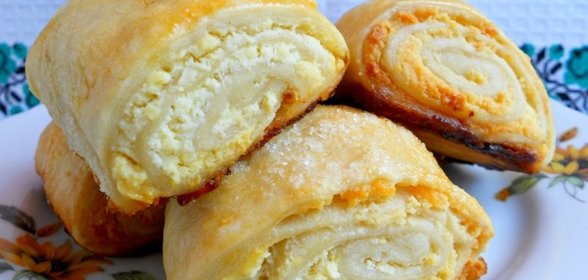 Рулетики с творогом