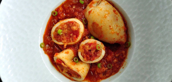 Фаршированные кальмары по-португальски