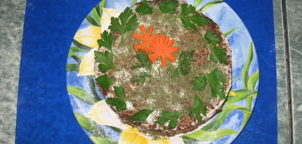 Торт печеночный закусочный