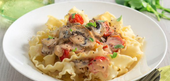 Лапша со сливочным соусом