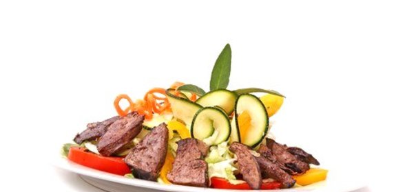 Салат с печенью