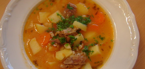 Суп перловый шотландский