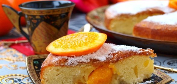 Шарлотка с мандаринами