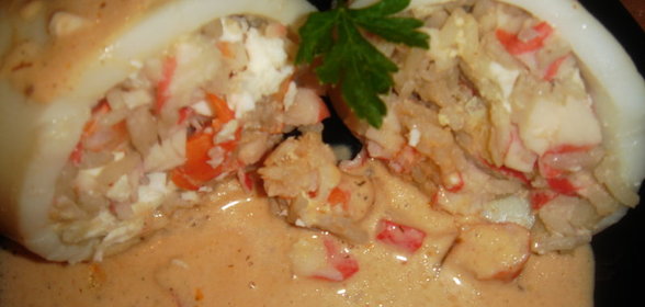 Морской женьшень или Кальмар фаршированный