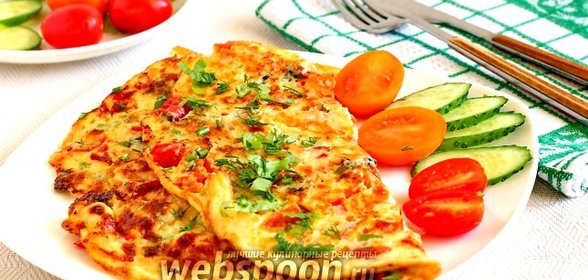 Омлет на молоке с овощами