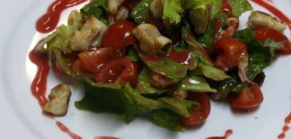 Зразы из риса с омлетом и паровыми овощами