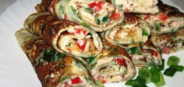 Рулет с орехами и яблочным повидлом