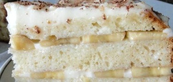 Банановый торт со сметанным кремом