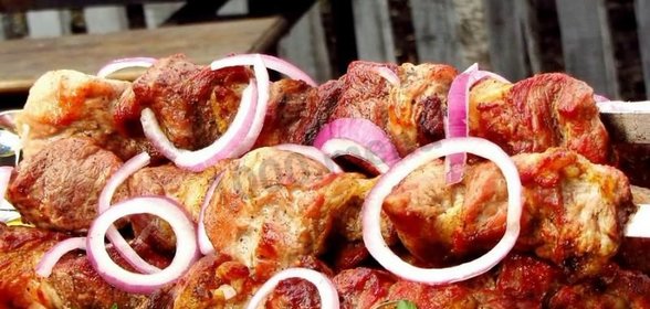 Грузинский шашлык без маринада из свинины