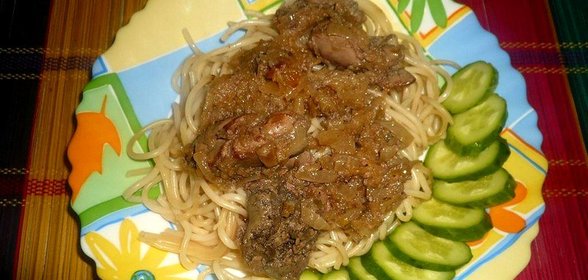 Куриная печень в кисло-сладком соусе