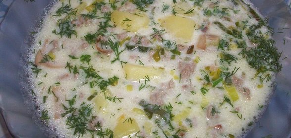 суп с плавленым сыром