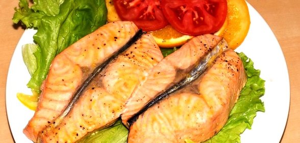 Семга под апельсиновым соусом