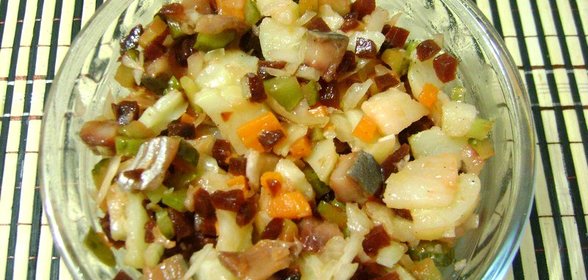 Винегрет с сельдью и квашеной капустой