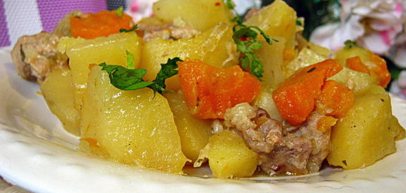 Картофель тушеный с мясом (Тест-драйв)