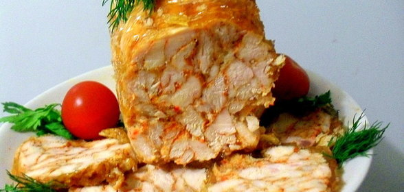 Рулет из курицы Мраморный