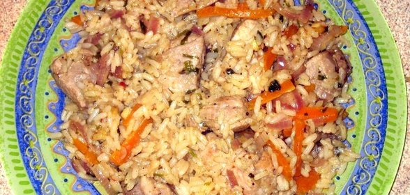 Свинина с рисом и овощами