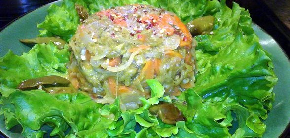 Закуска из зелёных помидоров к дню рождения лютиночка