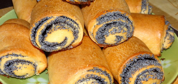 Маковые рулетики к чаю