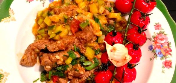 Говядина с кабачками