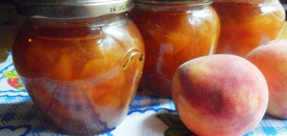 Персиковое варенье с лимоном и имбирём