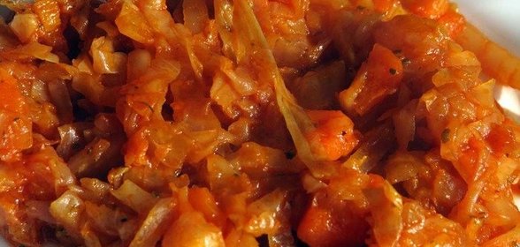 Тушеная капуста в микроволновке