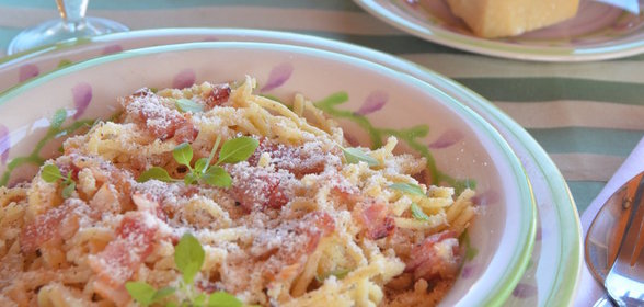 Паста карбонара с рикоттой. Тест-драйв с Окраиной