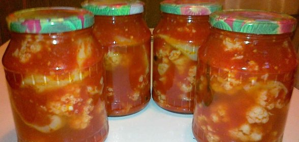 Салат из цветной капусты на зиму