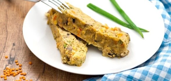 Террин из чечевицы с грибами