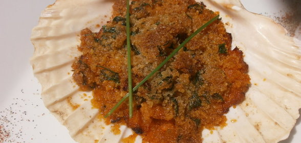 Горячая закуска с крабами в кокосовом молоке