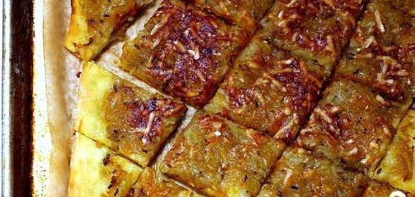 Луковый пирог с горчицей и фенхелем