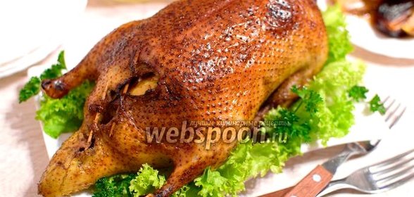 Утка с яблоками, клюквой и квашенной капустой