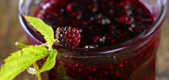 Протертая ежевика с сахаром на зиму