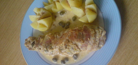 Рыба в беконе