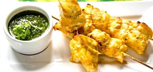 Шашлык из рыбы трески