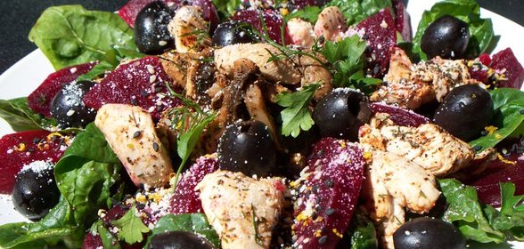 Австралийский свекольно куриный салат!!!