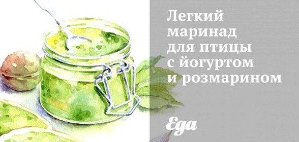 Легкий маринад для птицы с йогуртом и розмарином