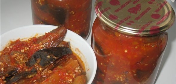 Баклажаны в аджике на зиму