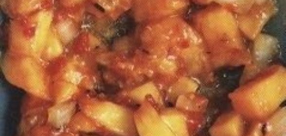 Сальса из печеных персиков