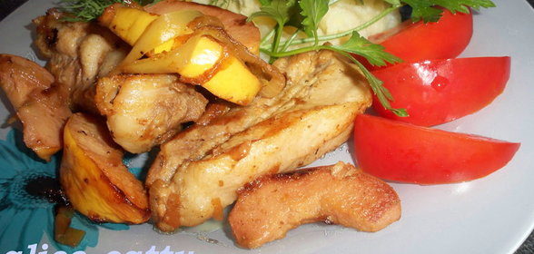 Свинина с айвой и пряностями