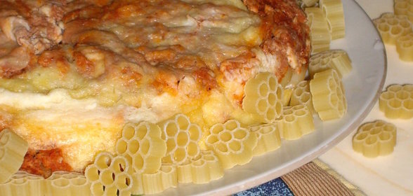 Запеканка с курятиной и макаронами