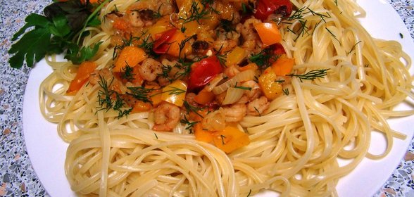 КРЕВЕТКИ В ГНЕЗДЕ