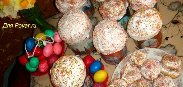 Пасхальные куличи с изюмом
