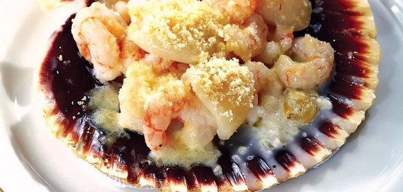 Запеченные морепродукты